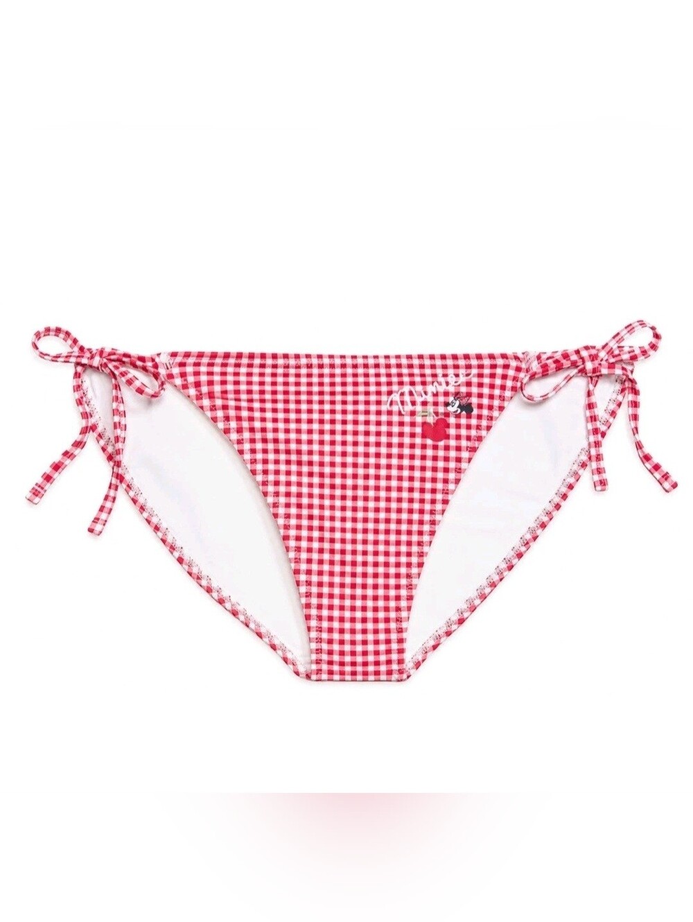 Old Navy Red Check Minnie Mouse String Bikini Bottom Sz XXL NEW Without Tags